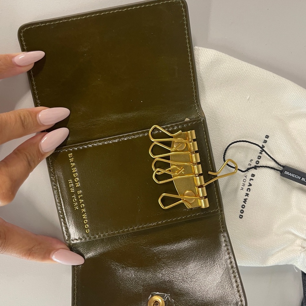 Brandon Blackwood Olive Green Key Wallet